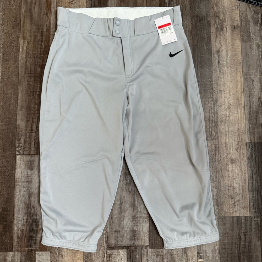 Nike Gray Athletic Pants with Black Swoosh